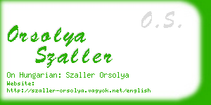 orsolya szaller business card